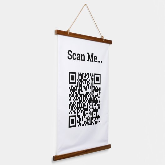 QR-Code-Design Wandteppich Mit Holzrahmen (Gewinkelt)