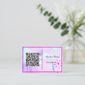 QR Code Designer Script Business Card Visitenkarte (Stehend Vorderseite)