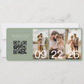 QR Code Destination Wedding Boarding Pass  (Rückseite)