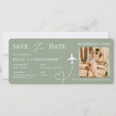 QR Code Destination Wedding Boarding Pass  (Vorderseite)