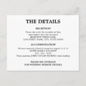 QR-Code-Detailkarte für Minimalistische Hochzeiten Begleitkarte (Vorderseite)