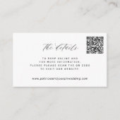QR CODE: Details zur eleganten Hochzeitswebsite Begleitkarte (Vorderseite)