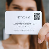 QR CODE: Details zur eleganten Hochzeitswebsite Begleitkarte