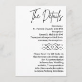 QR-Code Details zur Hochzeit im Stil keltischer Kn Begleitkarte (Vorderseite)