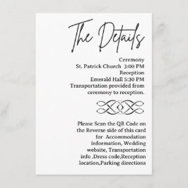 QR-Code Details zur Hochzeit im Stil keltischer Kn Begleitkarte