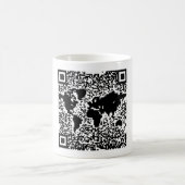QR Code - die Welt Kaffeetasse (Mittel)