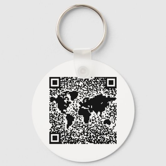 QR-Code - Die Welt Schlüsselanhänger (Vorderseite)
