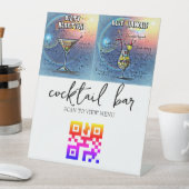 QR Code Digital Menu Cocktail Bar Sockelschild (In Situ)
