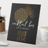 QR Code Digital Menu Cocktail Bar Sockelschild (In Situ)