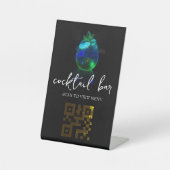 QR Code Digital Menu Cocktail Bar Sockelschild (Vorderseite)