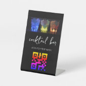 QR Code Digital Menu Cocktail Bar Sockelschild (Vorderseite)
