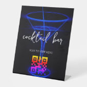QR Code Digital Menu Cocktail Bar Sockelschild (Vorderseite)
