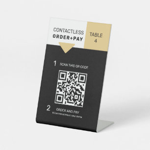 QR-Code Digital-Menü Hinzufügen URL-Pedestzeichen Sockelschild