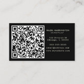 QR Code Digital Scannable Tornado Storm Chaser Visitenkarte (Rückseite)