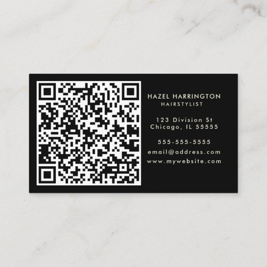 QR Code Digital Scannable Tornado Storm Chaser Visitenkarte (Rückseite)