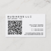 QR CODE: digitale Anzeige Visitenkarte (Rückseite)