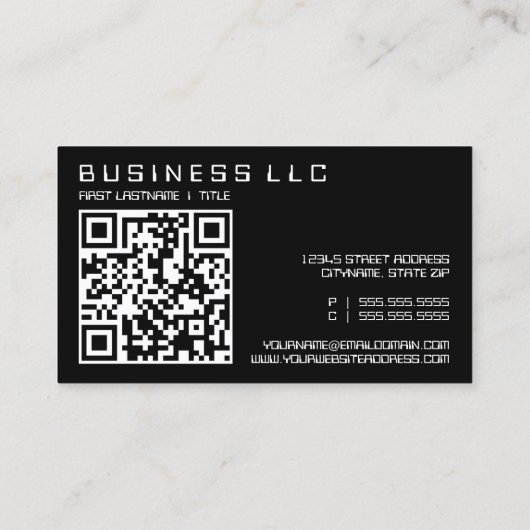 QR-CODE (digitale Ausgabe) Visitenkarte (Rückseite)