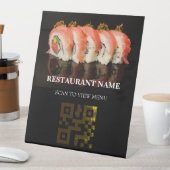 QR Code Digitales Menü für Restaurants Sockelschild (In Situ)