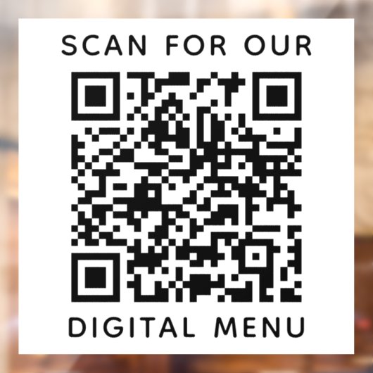 QR-Code-Digitalmenü Restaurant Café Geschäft Fensteraufkleber (Blatt 2)