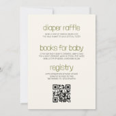 QR Code Dinosaurier Schläge bald Baby Dusche Einladung (Rückseite)