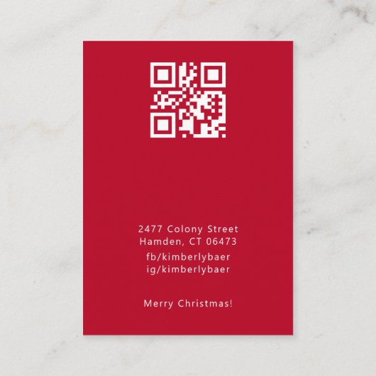 QR Code Display Visitenkarte (Rückseite)