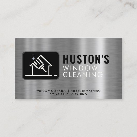 QR-Code Druckwäscher Power-Wash-Window-Cleaner Visitenkarte (Vorderseite)