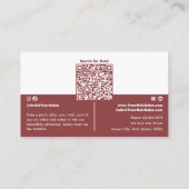 QR-Code Dualfarben-Design-Haarsalon-Treuekarte Treuekarte (Rückseite)