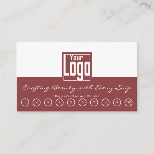 QR-Code Dualfarben-Design-Haarsalon-Treuekarte Treuekarte (Vorderseite)