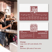 QR-Code Dualfarben-Design-Haarsalon-Treuekarte Treuekarte