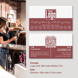 QR-Code Dualfarben-Design-Haarsalon-Treuekarte Treuekarte