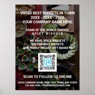 QR Code Dunkle Foto Coole Messe Promo Poster