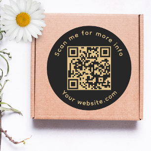 QR Code Durchsuchen Sie mich nach weiteren Informa Runder Aufkleber