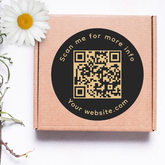 QR Code Durchsuchen Sie mich nach weiteren Informa Runder Aufkleber
