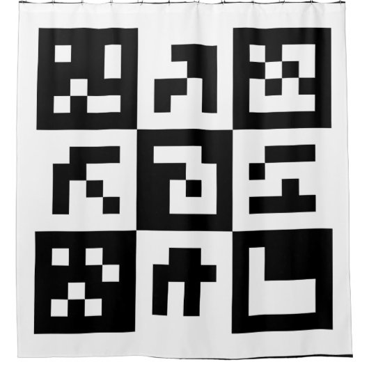 qr Code Duschvorhang (Vorderseite)