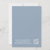QR Code Dusty Blue Background for Vellum Overlay Einladung (Rückseite)