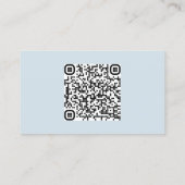 QR-Code Dusty Blue Wedding RSVP Enclosure Card Visitenkarte (Rückseite)