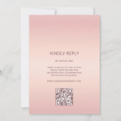 QR-Code | Dusty Pink Simple Elegant Script Wedding Einladung (Rückseite)