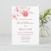 QR-Code | Dusty Pink White Wedding Einladung (Stehend Vorderseite)
