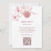 QR-Code | Dusty Pink White Wedding Einladung (Rückseite)