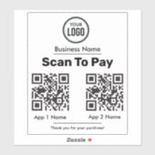 QR-Code E-Wallet-Bezahlung durch mobile digitale W Aufkleber (Blatt)