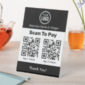 QR-Code E-Wallet-Bezahlung durch mobile digitale W Sockelschild (In Situ)
