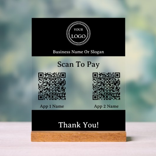 QR Code E-Wallet Payment By Mobile Digital Wallets Acrylschild (Neutral)