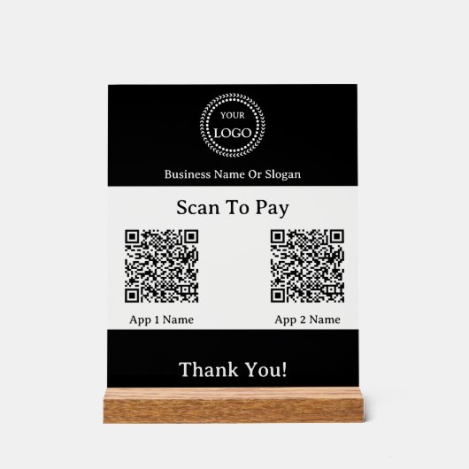 QR Code E-Wallet Payment By Mobile Digital Wallets Acrylschild (Vorderseite)