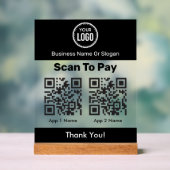 QR-Code E-Wallet-Zahlung über mobile digitale Wall Acrylschild (Neutral)