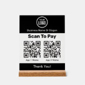 QR-Code E-Wallet-Zahlung über mobile digitale Wall Acrylschild (Vorderseite)