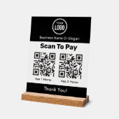 QR-Code E-Wallet-Zahlung über mobile digitale Wall Acrylschild (Winkel)