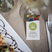 QR-Code Einfach Foto und Logo grün Visitenkarte