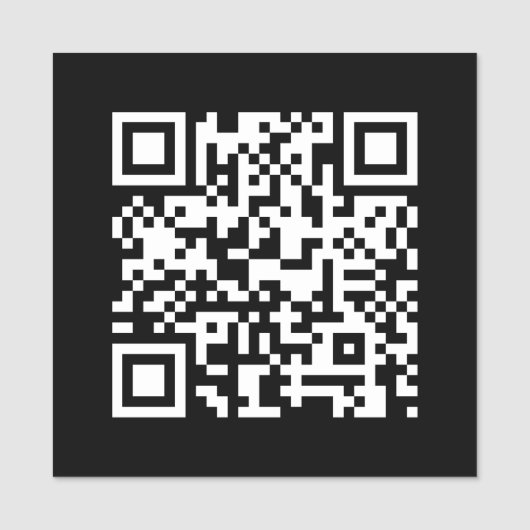 QR Code Einfach klar und Minimalistisch modern Namensschild (Vorderseite)