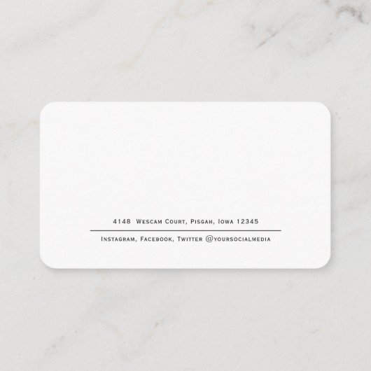 QR-Code, einfach, modern und beruflich Visitenkarte (Rückseite)