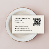 QR-Code Einfach moderner minimaler neutraler Insta Visitenkarte